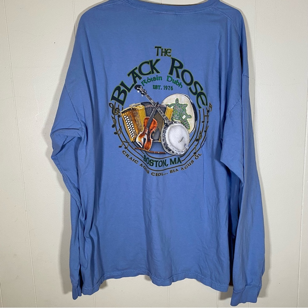 The black rose Boston Irish music double sided men’s 2XL unisex long sleeve tee